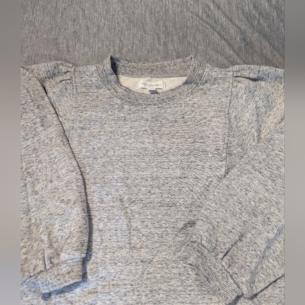 Gray Crewneck Sweatshirt Cropped